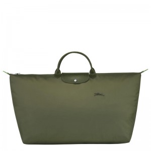 Longchamp Le Pliage Green M Women's Travel Bags Forest Green | OQI-902843