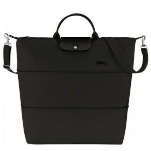 Longchamp Le Pliage Green expandable Women's Travel Bags Black | ZMY-652147