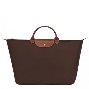 Longchamp Le Pliage Original S Women's Travel Bags Ebony Brown | BKP-456028