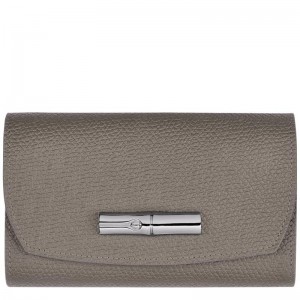 Longchamp Roseau Women's Wallets Turtledove Grey | WGS-542609