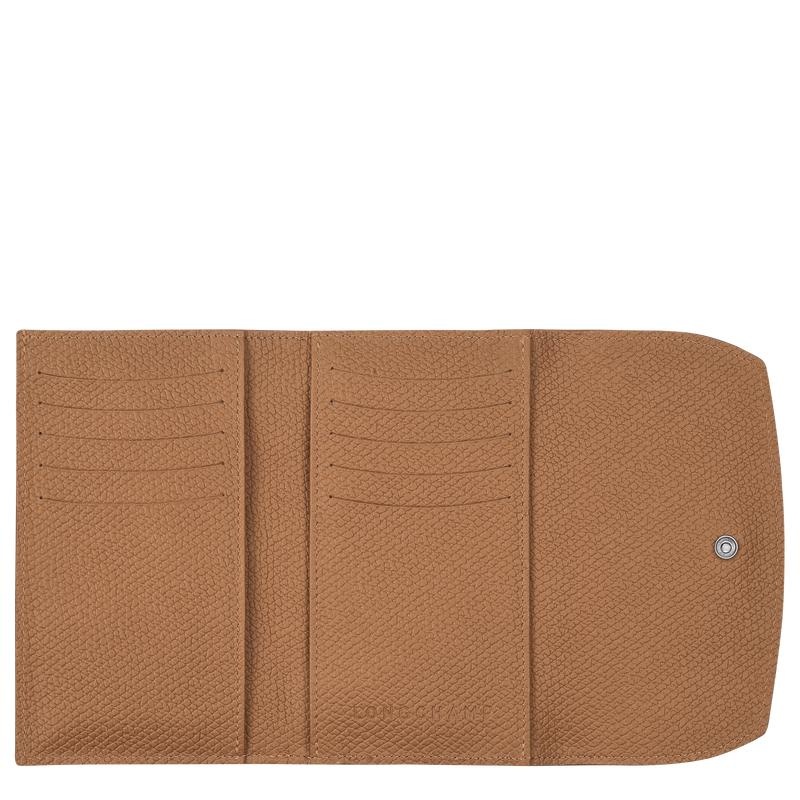 Longchamp Roseau Women's Wallets Natural Brown | UGE-438607